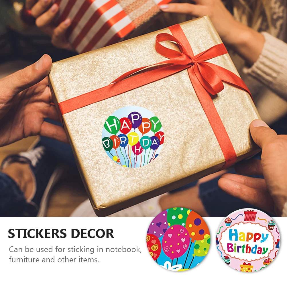 Happy Birthday Stickers Gift Decor Creative Gifts The Label Festival Decoration Decals Lovely Sealing