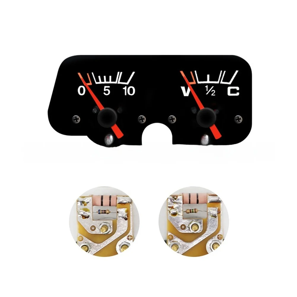For Warehouse Logistics Oil Pressure Gauge 2-in-1 Combination Gauge Dashboard Vibration Resistant for v-1 2-C Scale