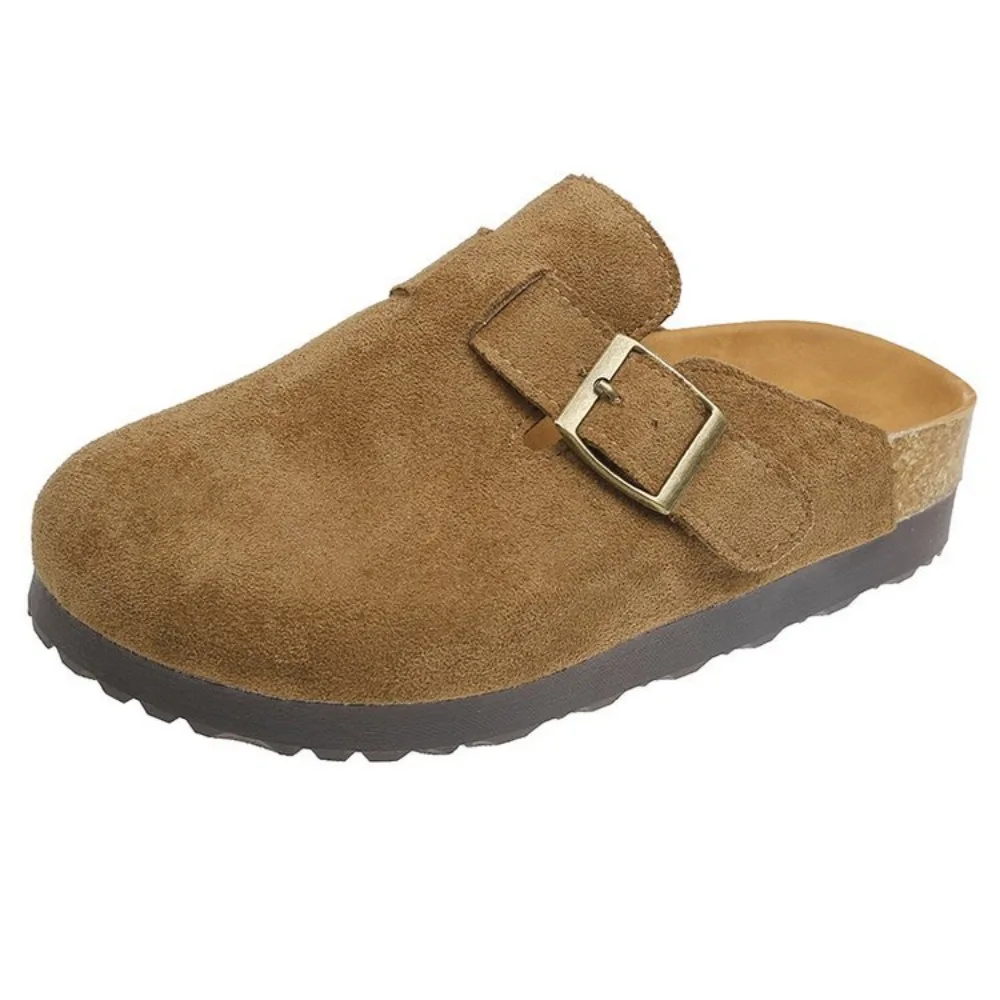 

Лидер продаж, новинка 2025, женская обувь, женские тапочки с носком, замшевые сабо, женские сандалии, модные ретро-сабо, садовые сабо, шлепанцы