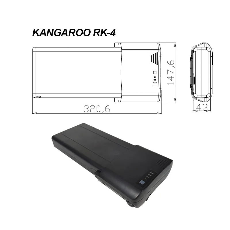 24V 14Ah 15Ah Rear Rack Folding Ebike Battery 36V 48V 10ah for Holfords Apollo Metis Electric Bicycle KANGAROO RK4-4C RK3-3C