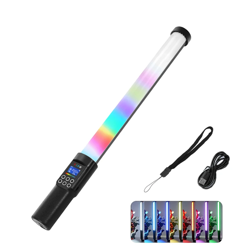 

JW Hot sales 4600mAh RGB Light Led Handheld Light Wand Stick Tube Fill Lighting for Photos Video Film Vlog Party Music