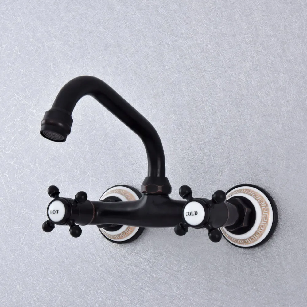 

Черное масло, натертая бронза, настенный кухонный мокрый бар, смеситель для раковины в ванной комнате, поворотный излив, смеситель msf732