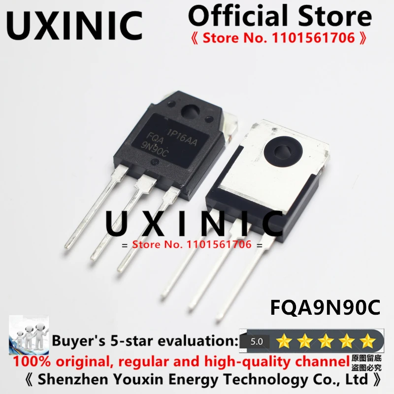 UXINIC 100%   New Imported OriginaIFQA9N90C 9N90C TO-3P N -channel FET MOS pipe welder common 9A 900V