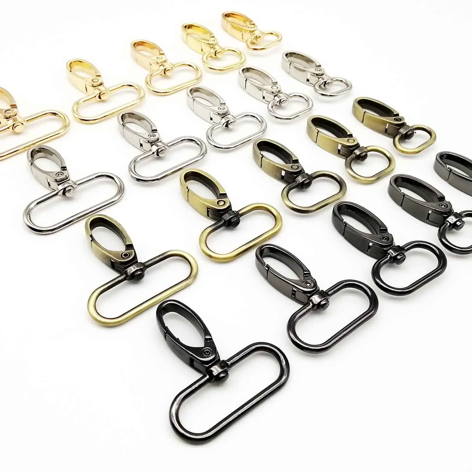 5pcs High Quality Swivel Lobster Leather Bag Handbag Purse Shoulder Strap Belt Trigger Buckle Key Ring Dog Chain Collar Clasp