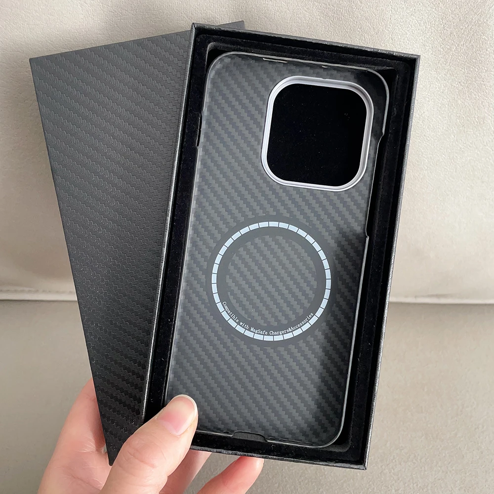 Real Carbon Fiber Case for OnePlus 15 for Magsafe Case Magnetic Aramid Back Cover for Oneplus 15 Ultra Thin Case Luxury