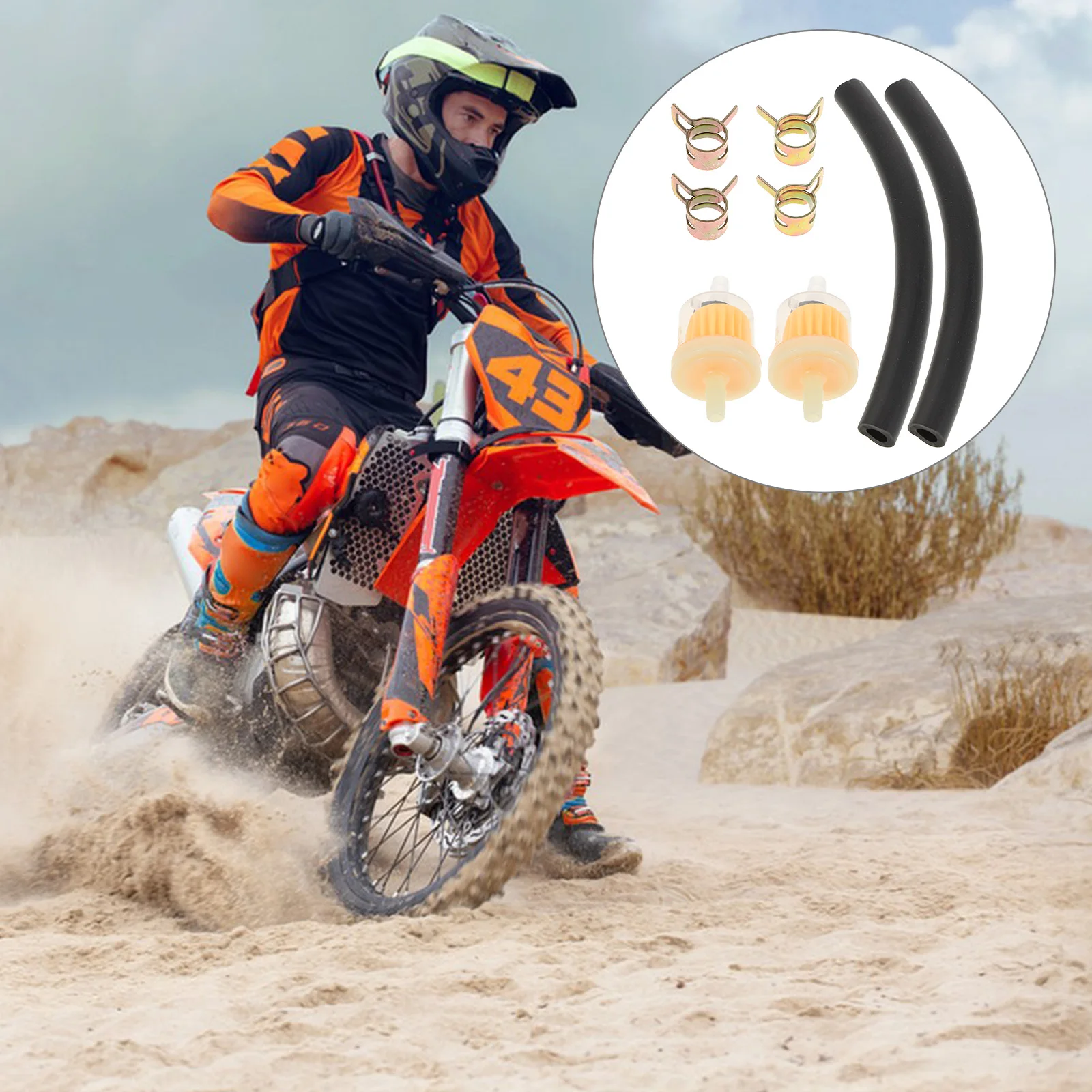 

1 set Upgraded Fuel Filter Kit Engine Protection for Mopeds Scooters Dirt Bikes Small Engines Leak Proof Easy Install