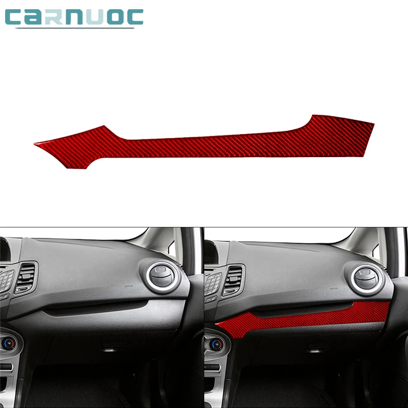 

For Ford Fiesta 2011 2012 2013 2014 2015 Passenger Side Dash Trim Carbon Fiber Stickers Car Interior Decorative Accessorie