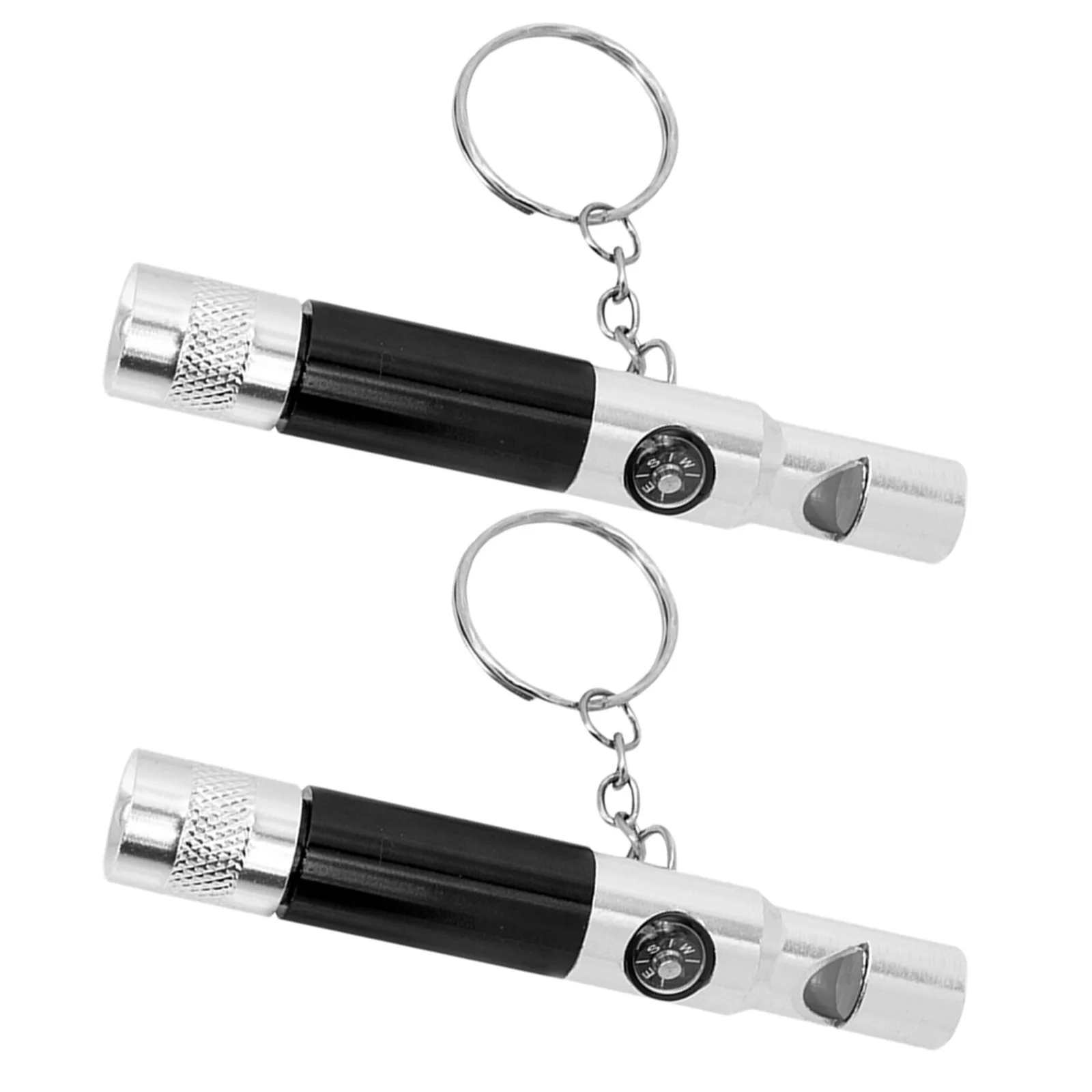 2 قطعة صافرة إنقاذ الطوارئ البوصلة مصباح يدوي المشي لمسافات طويلة التخييم أداة جيب متعددة الوظائف #3