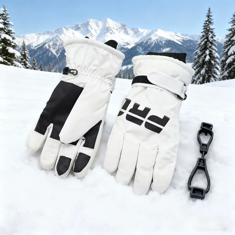 

Winter Cycling Non Slip Touch Ski Glovesand Clip Snowboard Accessories Waterproof Pocket Warm Men's and Women's Thermal Gloves
