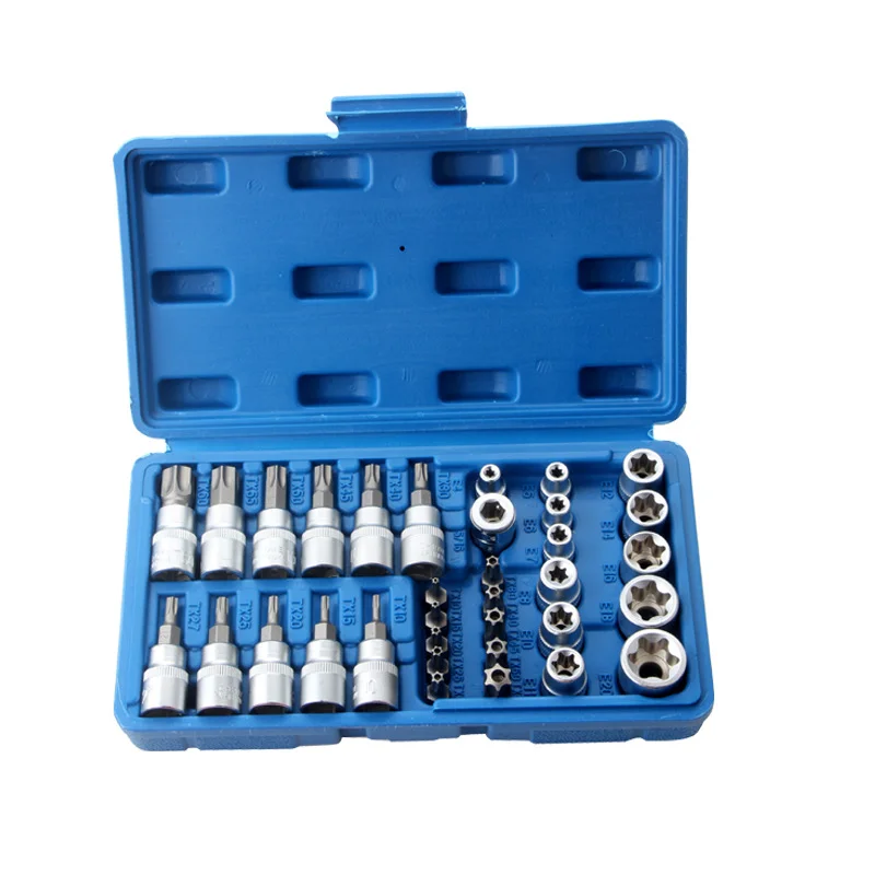 

34-piece Set Of Hex Star E-type Screwdriver Bits With A Socket Wrench And A Mid-air Tool Set