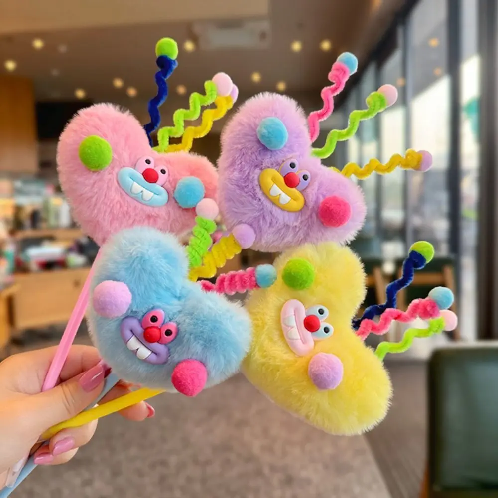 

Ugly Braided Doll Children's Plush Pen Sausage Mouth Handwriting Rainbow Signature Pen Iridescence Writing Signing
