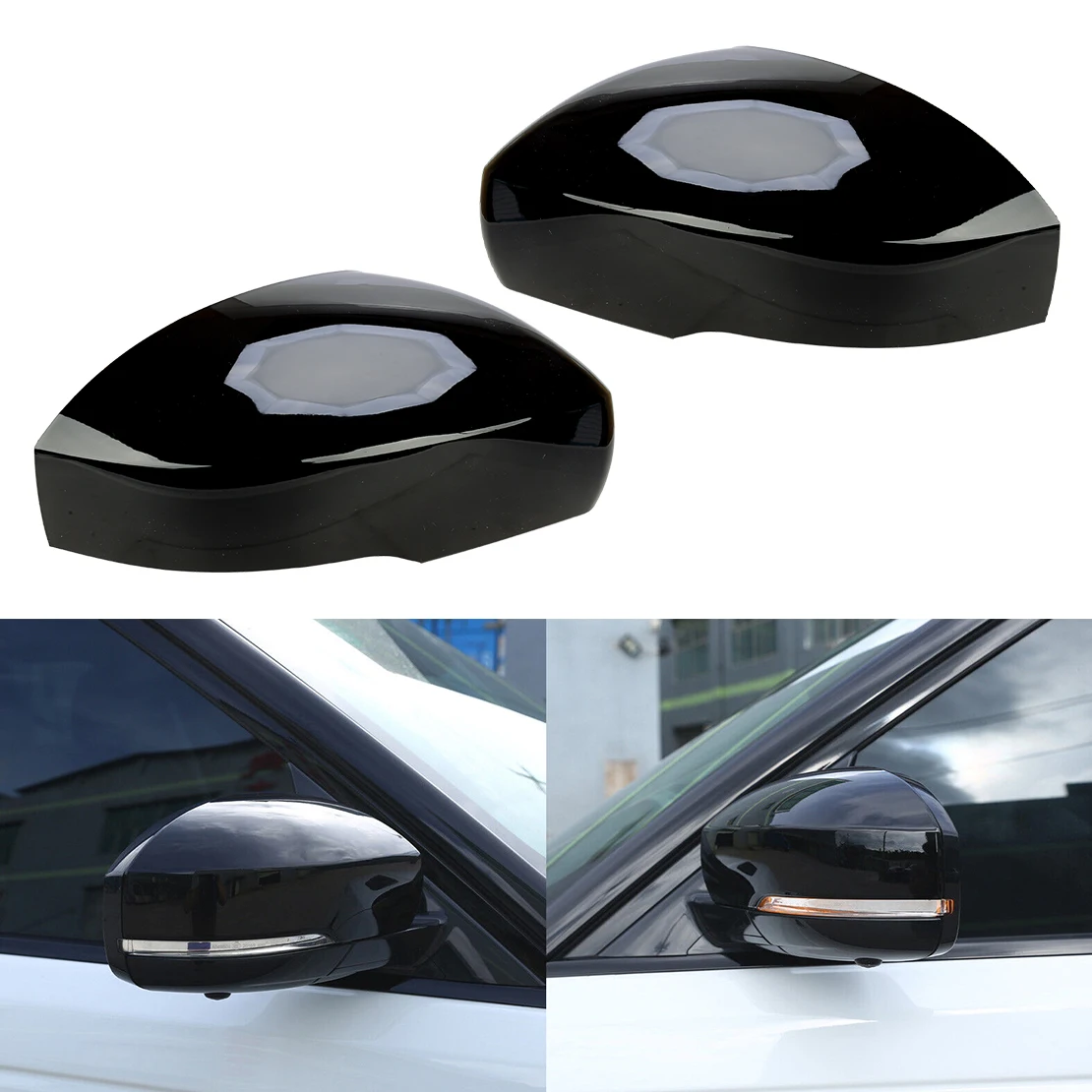 

Глянцевая черная Автомобильная передняя левая и правая крышка зеркала заднего вида, подходит для Land Rover Range Rover Sport 2021 2020 2019-2014, 1 пара