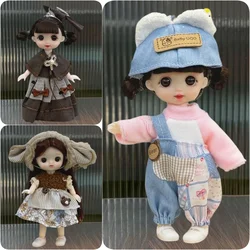 17cm Cute Doll Smile Doll Children's Toy Girl Birthday Gift Bjd Doll