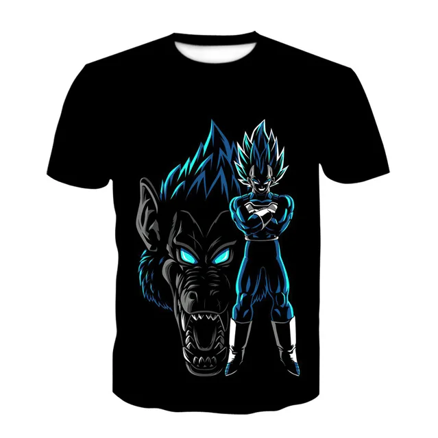 Fundamentos de Camisa de T para Homens T-shirt Impresso Tops Streetwear 2023 Goku De Dragon Ball Z Vegeta 110-6XL Harajuku Estil