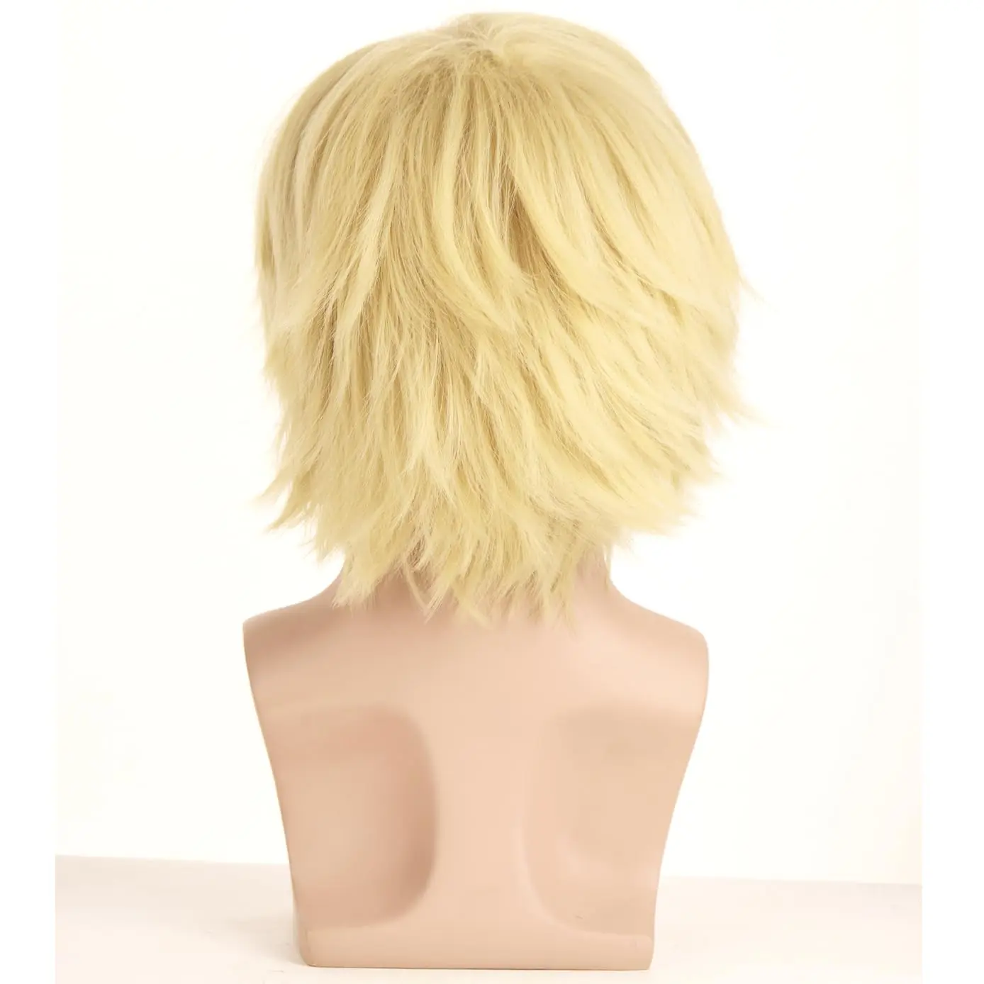 Blonde Männer Perücken für Jungen mit Pony 12 ''kurze synthetische Perücke für Halloween Cosplay Party Perücken