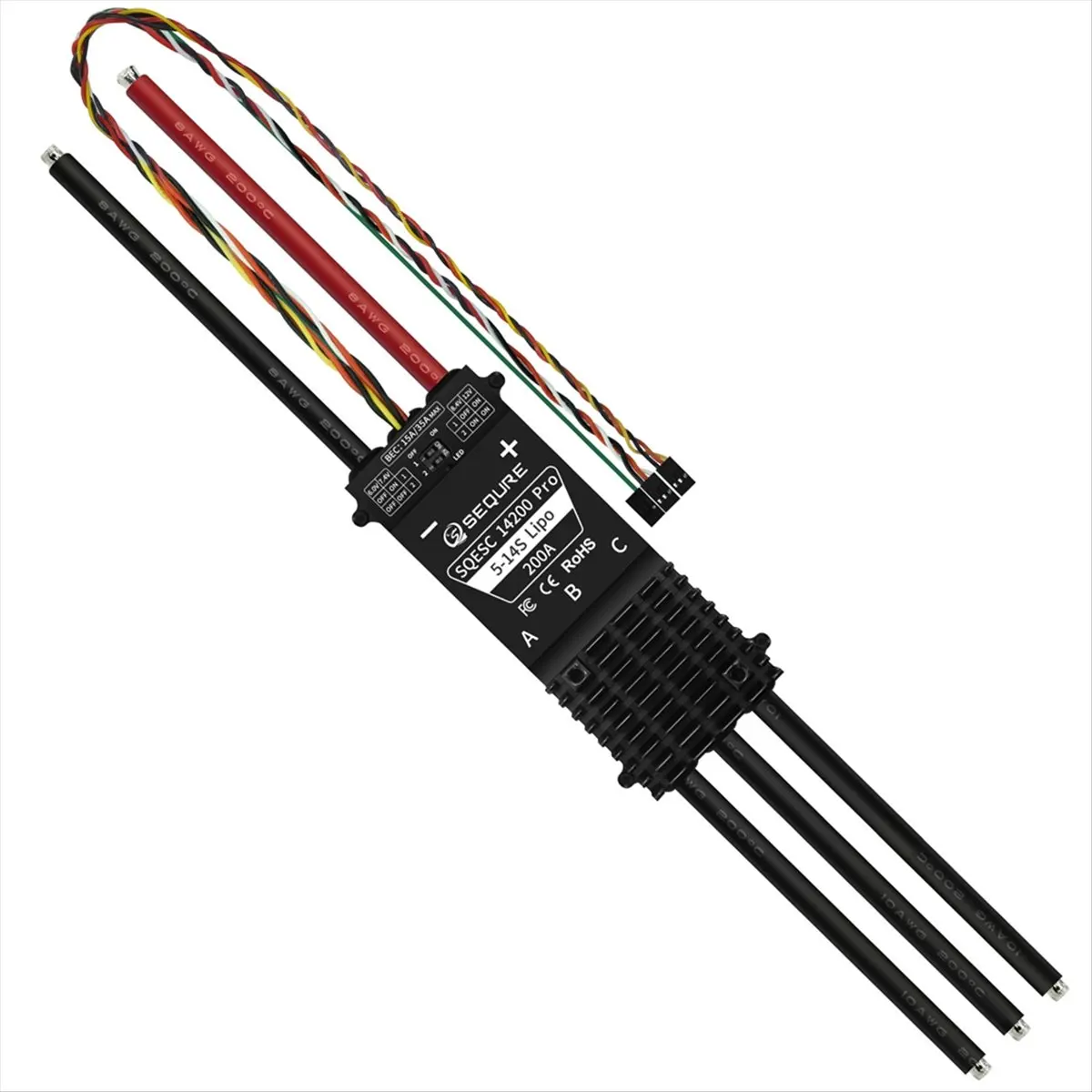 M85K  14200 Pro Brushless ESC 5-14S with Multi-Voltage BEC for Drones and Model Vehicles ESCape32