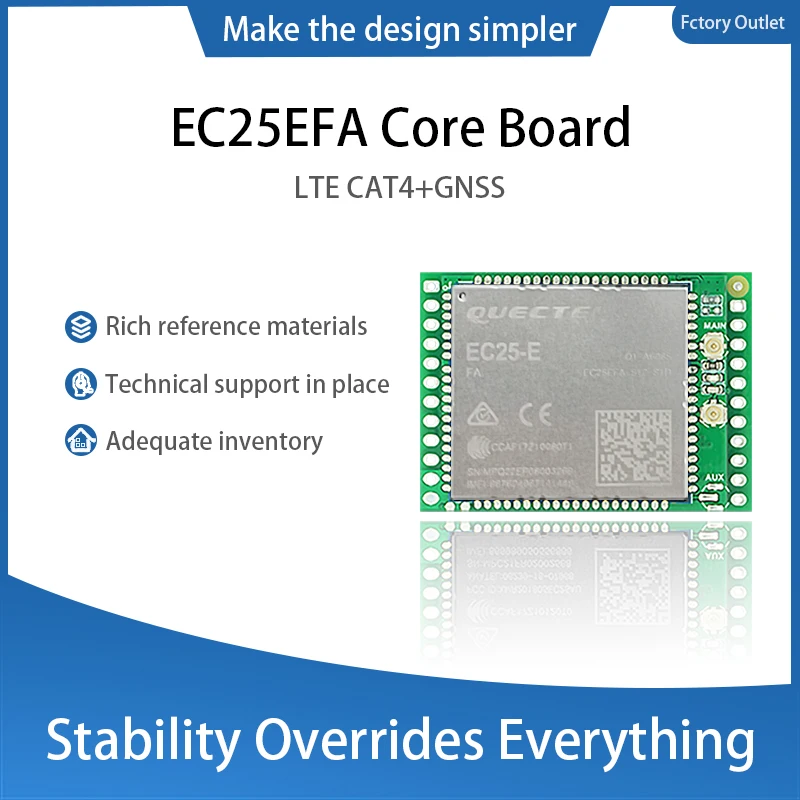 EC25EFA Double-row needle Core board 4G LTE Cat4 Module Support GNSS EC25EFA-512-STD breakout kit for Europe/Middle East/Africa