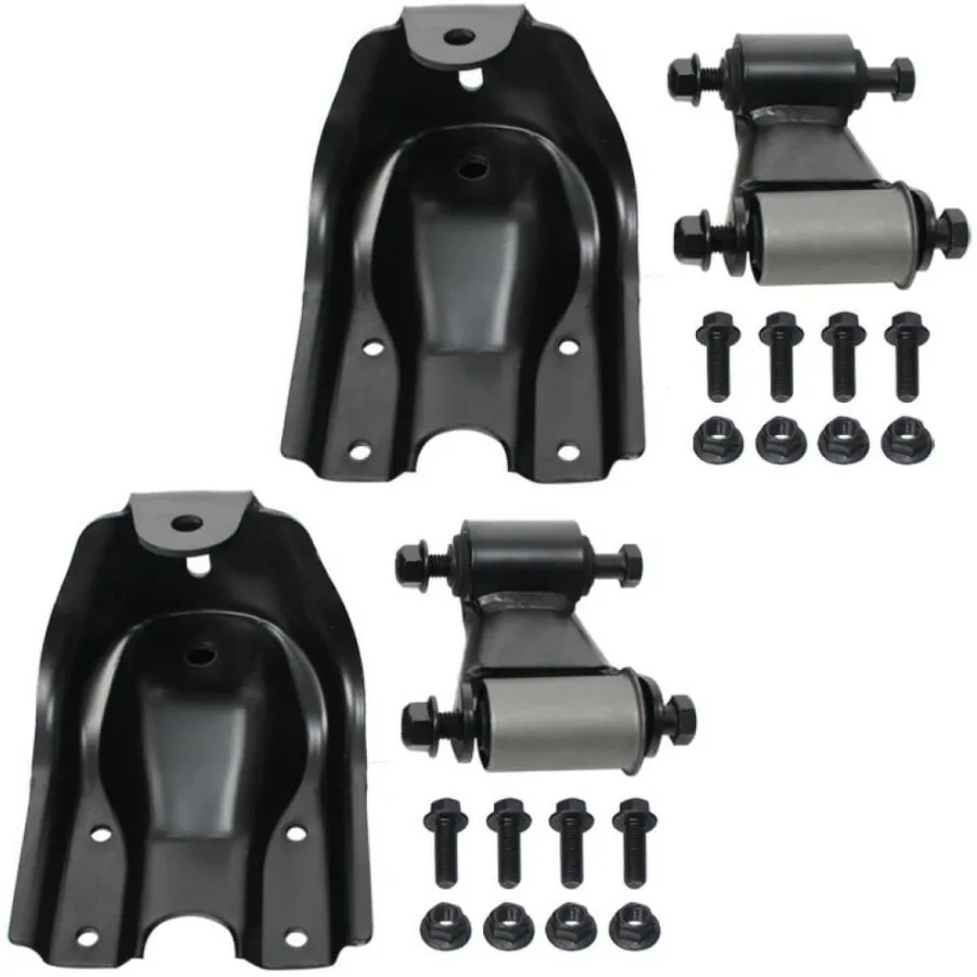 Pair Rear Leaf Spring Shackle Hanger Bracket for 19881997 Chevy GMC C1500 C2500 722102 Durable HeavyDuty Suspension Support for