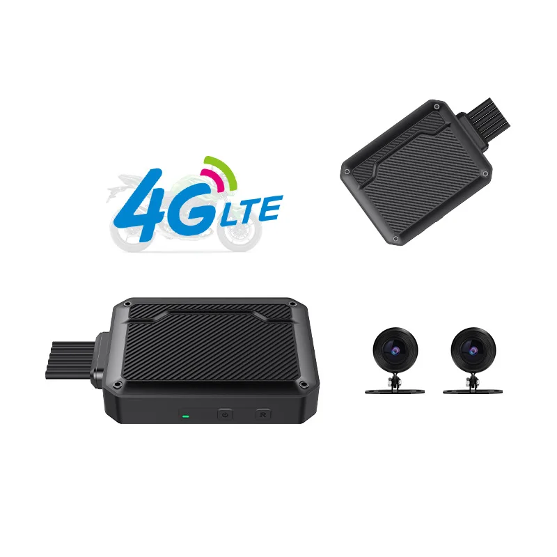 4G LTE Moto Dash Cam GPS Registratore Doppia fotocamera 1080P Videoregistratore Super visione notturna IP67 WiFi Monitoraggio remoto dal vivo