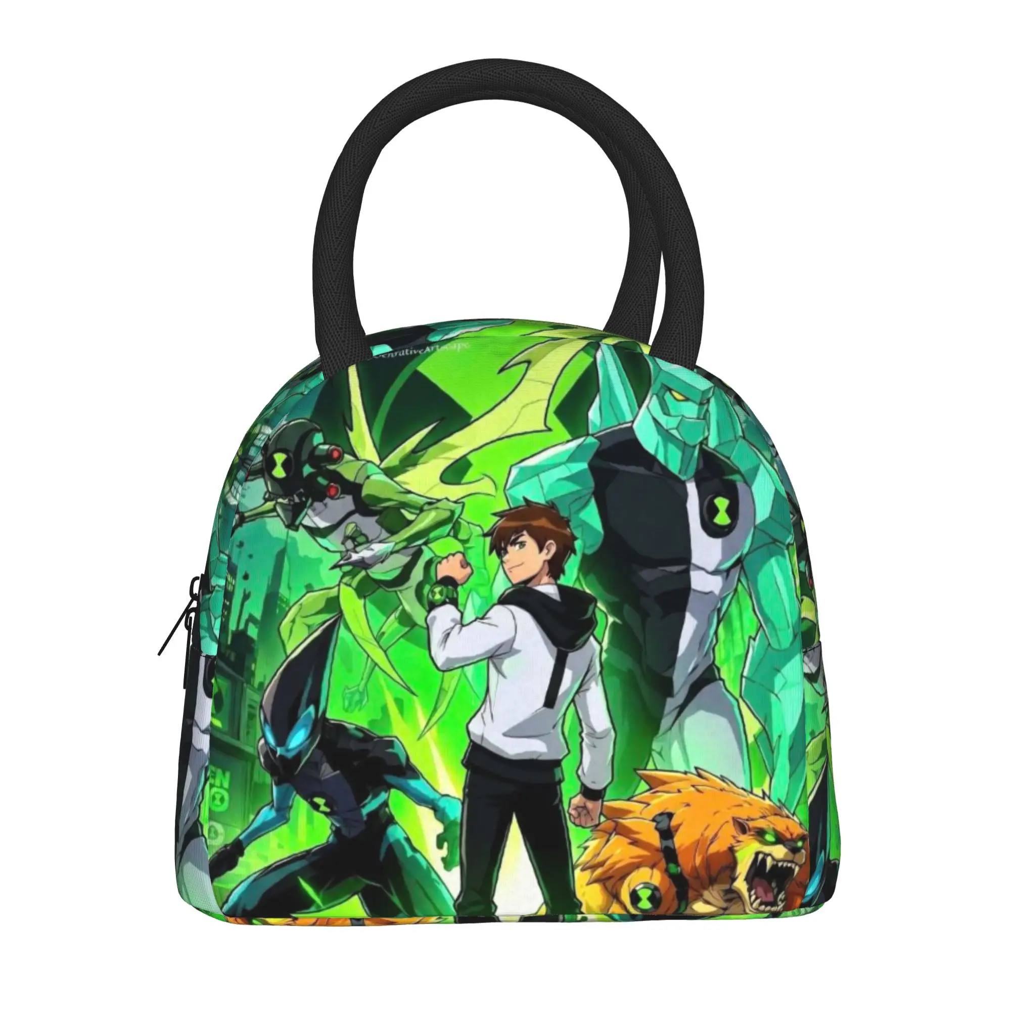 Back to school season  Lunch Bag Ben10 Hero Comic Poster Art Large Capacity Super Quality Portable Food Storage Lunch Bag