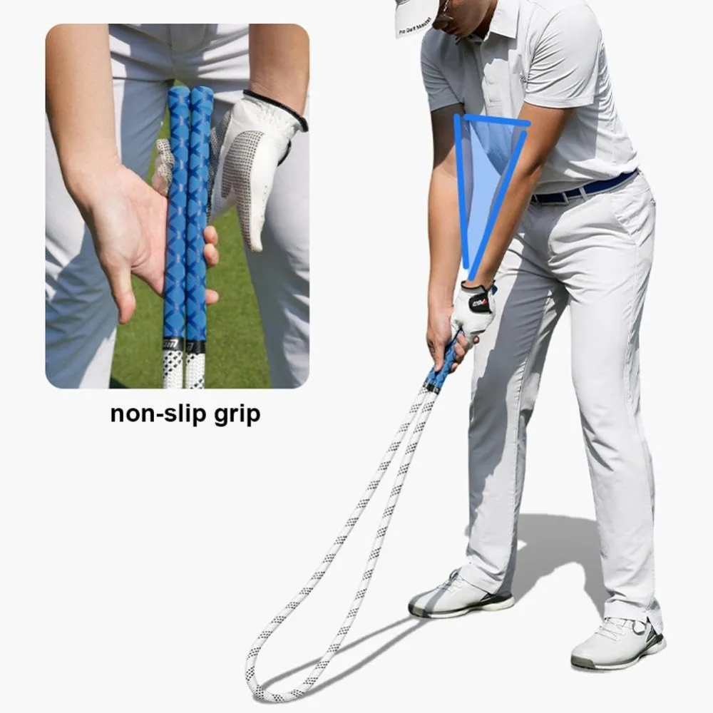 Assistenza all'esercizio Golf Swing Rope Trainer Warm-up Posture Corrector Golf Swing Practice Rope per la pratica della corda per principianti