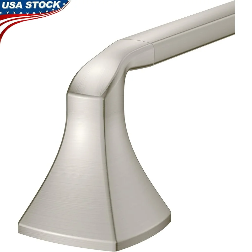 

Настенный вешалка для полотенец из матового никеля, металлическая вешалка для полотенец для рук, коллекция Voss, простая установка, гибкое использование, домашний декор