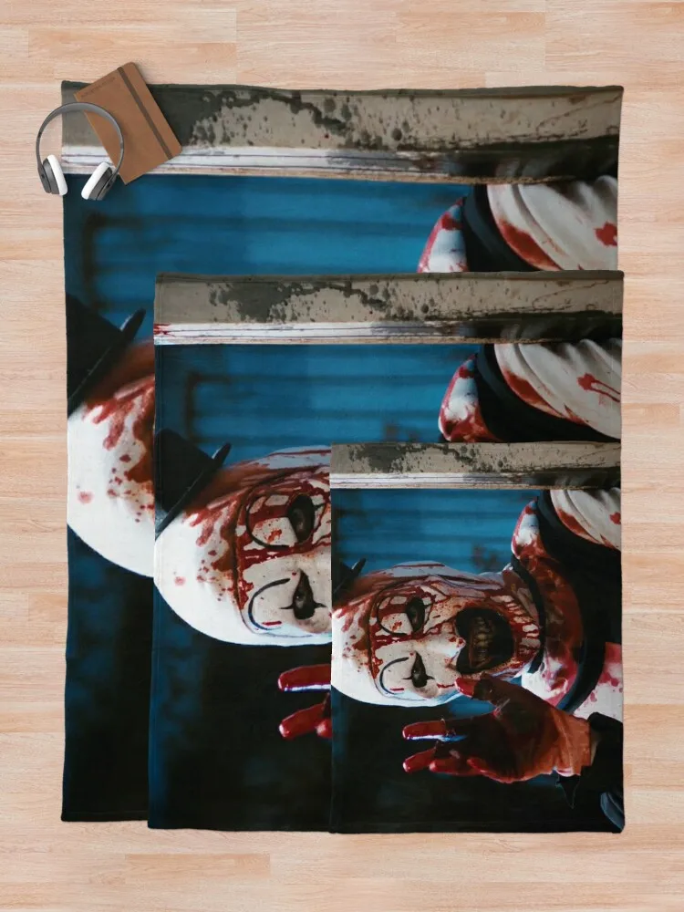 Art The Clown - Terrifier Throw Blanket cosplay anime Sofa Quilt Shaggy Blanket