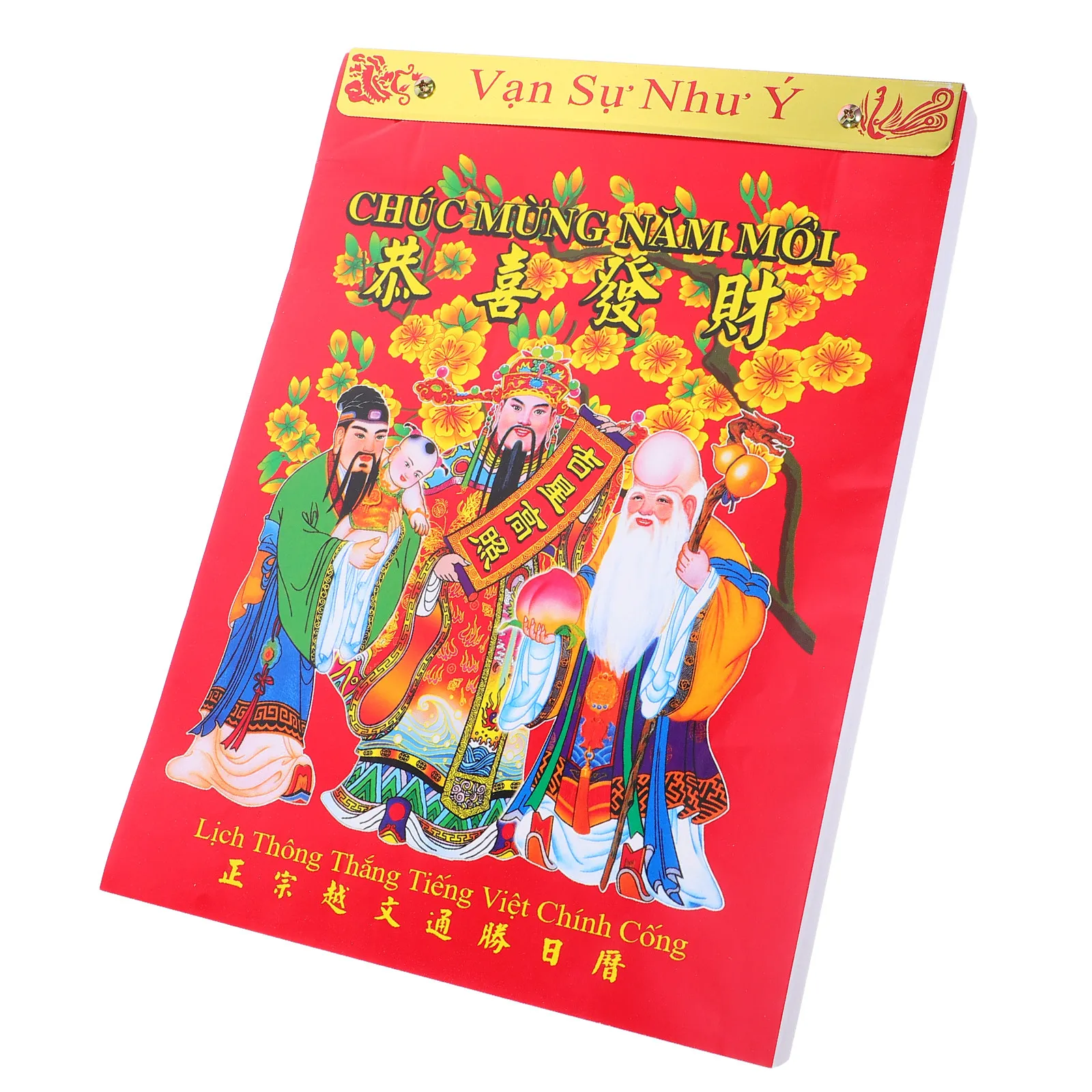 Vietnamese Calendar 2027 Tear-Off 10x7.5'' Traditional Year of The Goat Wall Hanging Calendar Lunar Phases Holidays Planning