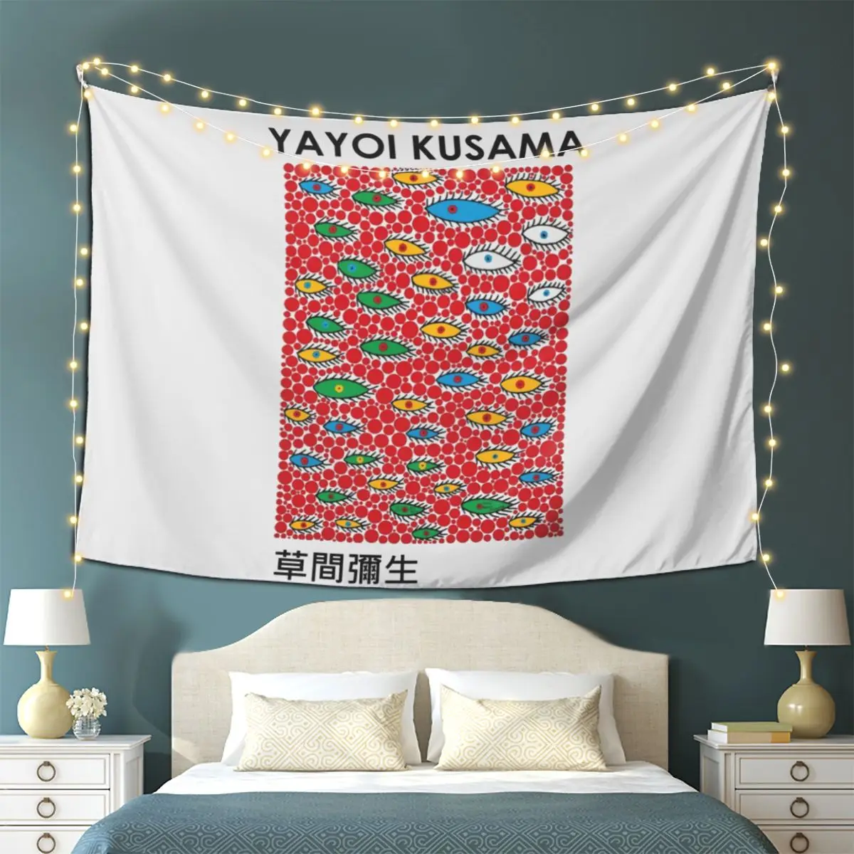 

Yayoi Kusama Abstract Painting Tapestry Wall Hanging Aesthetic Home Decor Tapestries for Living Room Bedroom