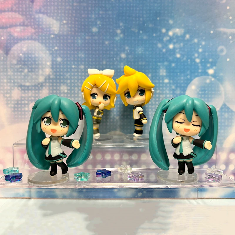 Hatsune Miku Kagamine Rin Gashapon Drehen Um Look Zurück Modellierung Ornament Anime Figuren Andenken Action Figur Modell Spielzeug