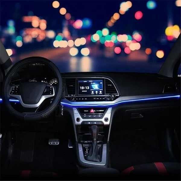 Atmosphere Lamps Car Interior Light Car Ambient Light Cold Light Line DIY Decorative Dashboard Console Door Car Styling Light