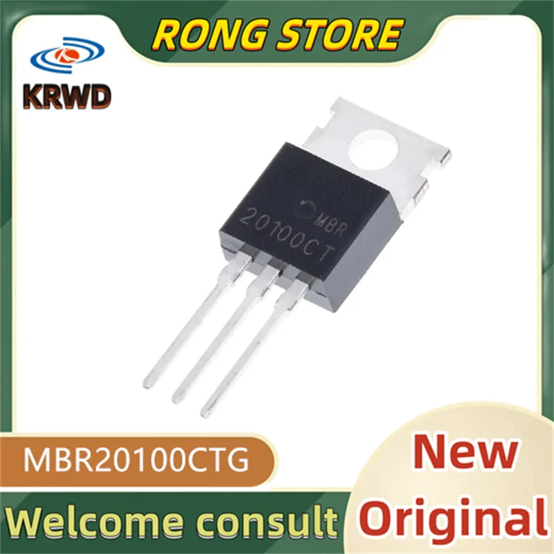 10PCS  20100CT  New and Original Chip IC MBR20100CTG MBR20100 B20100G TO-220