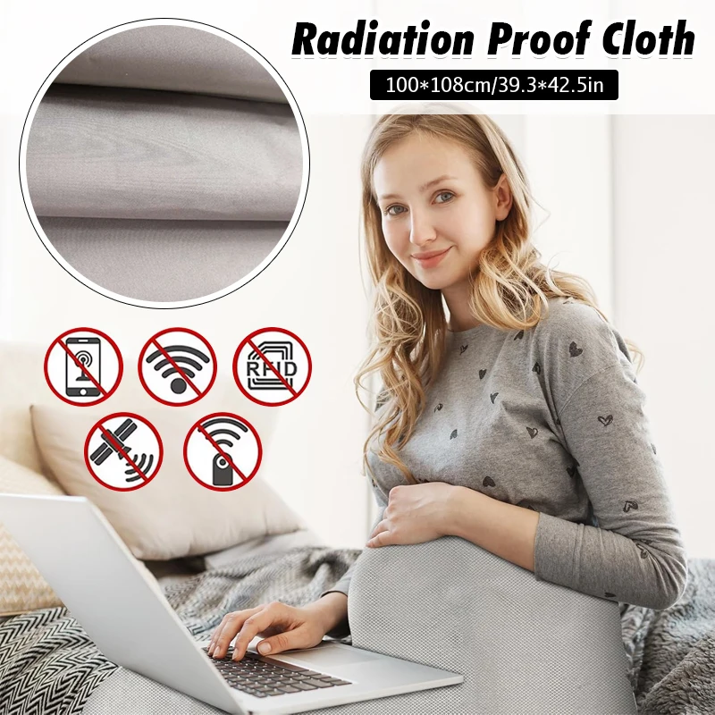 1m Pongee Fabric EMF Protection Fabric Anti Radiation Blocking RFID Signal Wifi EMI LF RF High-Shielding Conductive for Lining