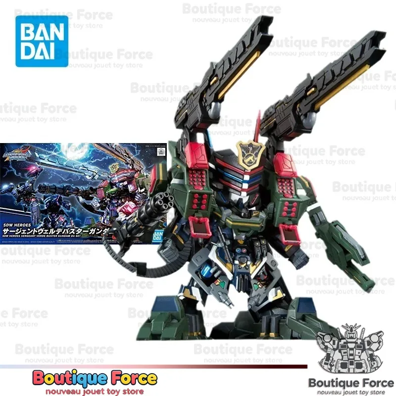 Bandai Gundam SDW BB Verde Buster DX: Kit de Montagem de Modelo, Figura de Ação de Anime, Brinquedo Colecionável, Presente para Crianças e Fãs, Réplica de Luxo