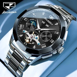 JSDUN Original Brand Automatic Watch for Men Waterproof New High Quality Mechanical Wristwatch Classic Ceramic Man Watches Date