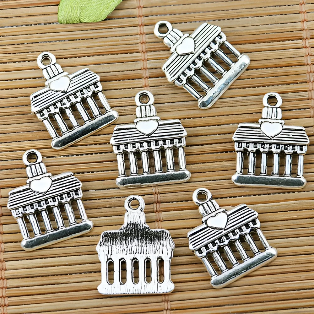 30pcs 18.5*14.5mm hole 1.5mm  palace charm pendants EF1301