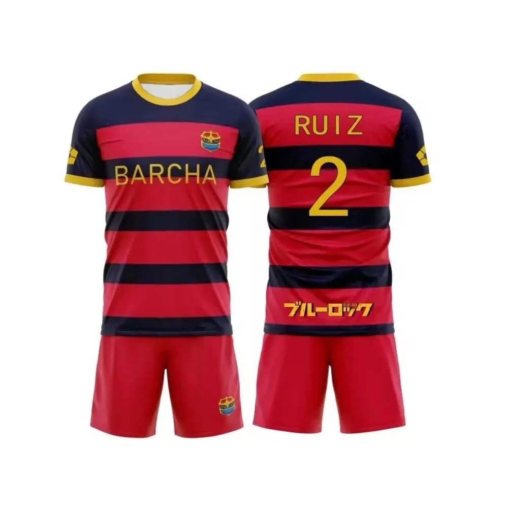 Anime Blue Lock Number 8 Soccer Jersey T-Shirt Suit Japanese Manga Sports Tee Summer Blue Lock 3D Sports Suit Unisex Jersey