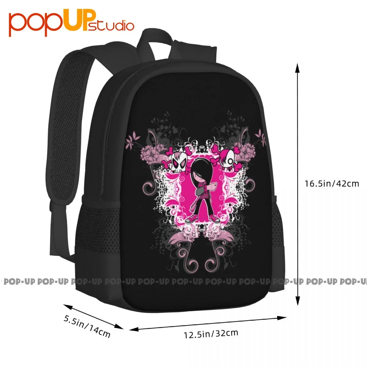 Emo Boy Skeleton Skull Cool Backpack Large Capacity School Shoe Bag Shopping Bag Outdoor Running