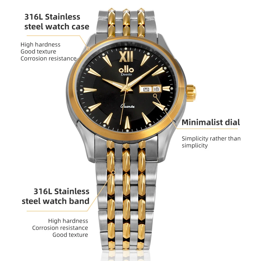 Deesio Automatic Mechanical Watches Sapphire Mirror Energy Storage 48H Waterproof Couple Watch relojes de pulsera mecánicos