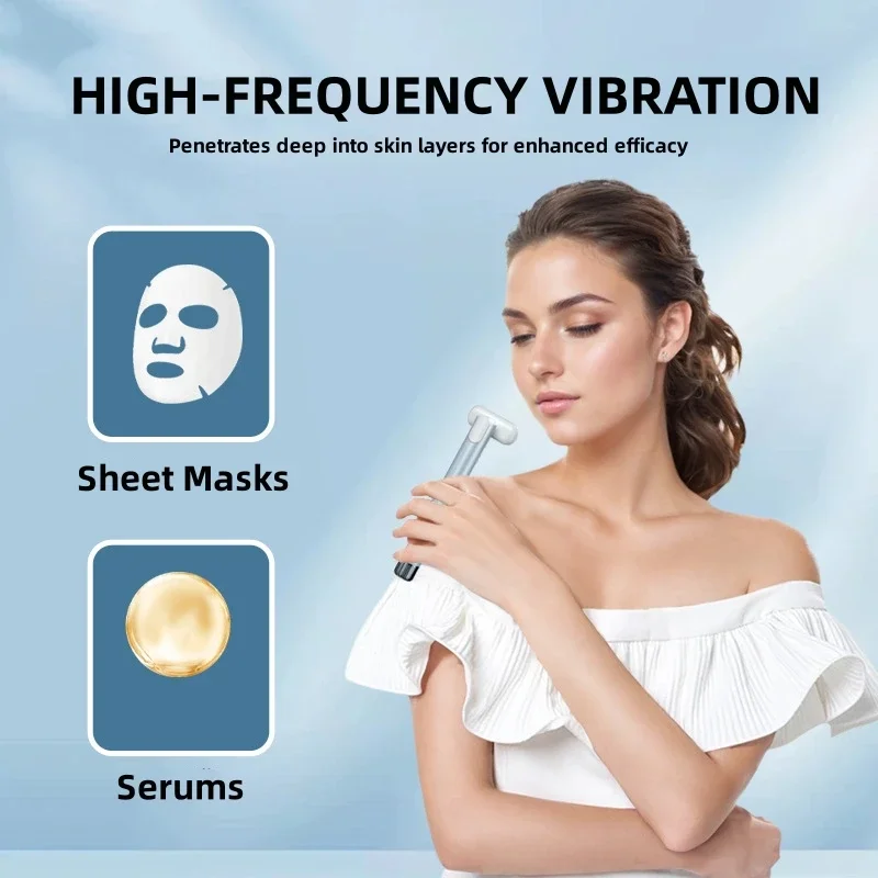 Varinha facial com luz vermelha, 7 cores, ems, microcorrente, dispositivo de levantamento facial, massageador de pescoço, aperto da pele, cuidados com a pele, ferramenta de beleza