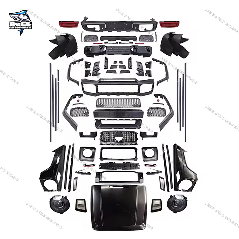 

Пластиковый обвес в стиле B для Mercedes Benz W463 G350 G500 G550 G63 AMG для W464 Автомобильные бамперы Капот Фары Задние фонари Комплект кузова