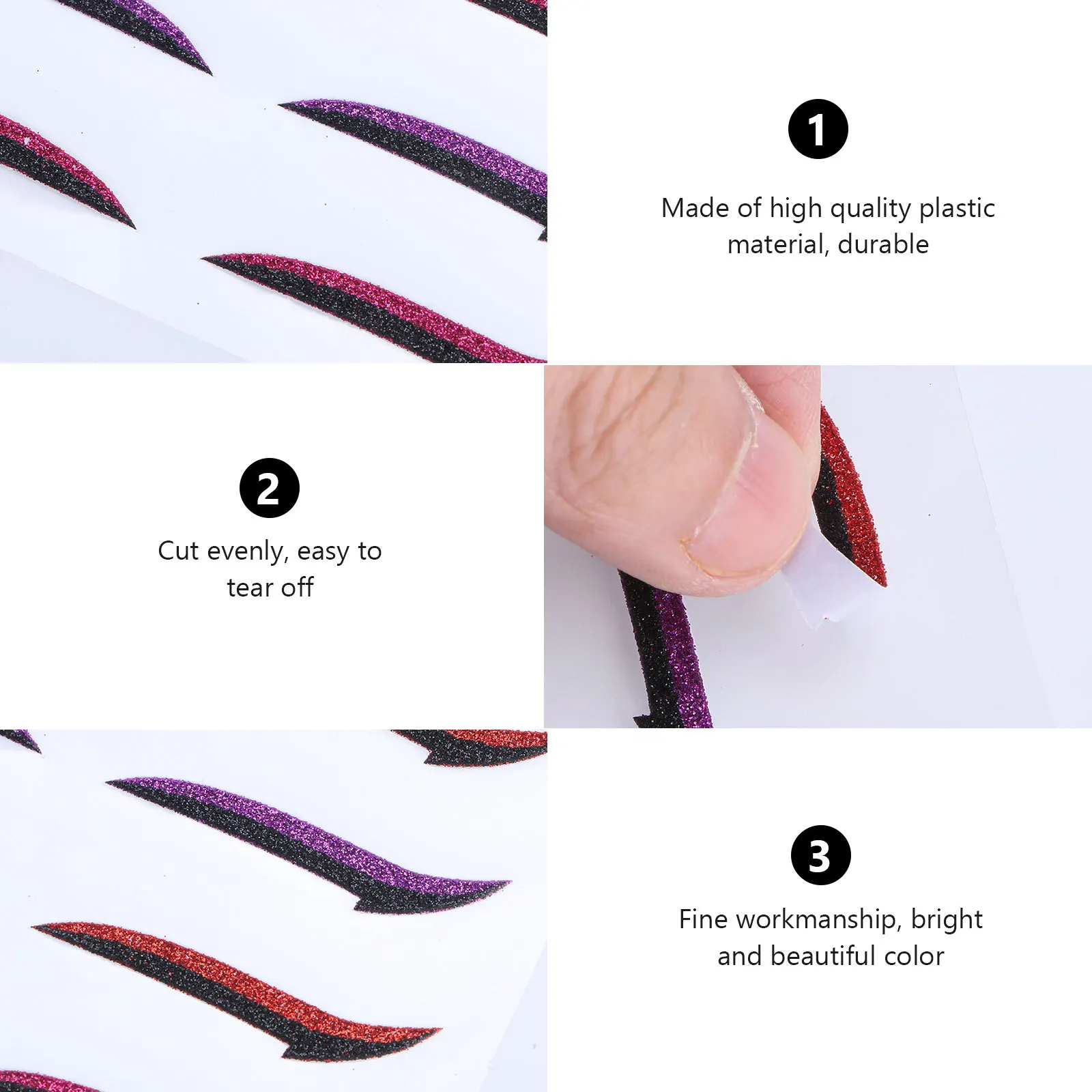 Autocollants Eyeliner auto-adhésifs, 12 paires, bandes réutilisables à Double paupière, adaptées à toutes les formes d'oeil et à l'éthnicités