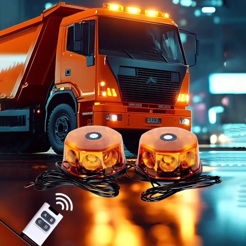 

2-in-1 Design Magnetic Strobe Light Kit Multi-Mode Flash IP67 Waterproof LED Warning Lights Magnetic Mount Flash