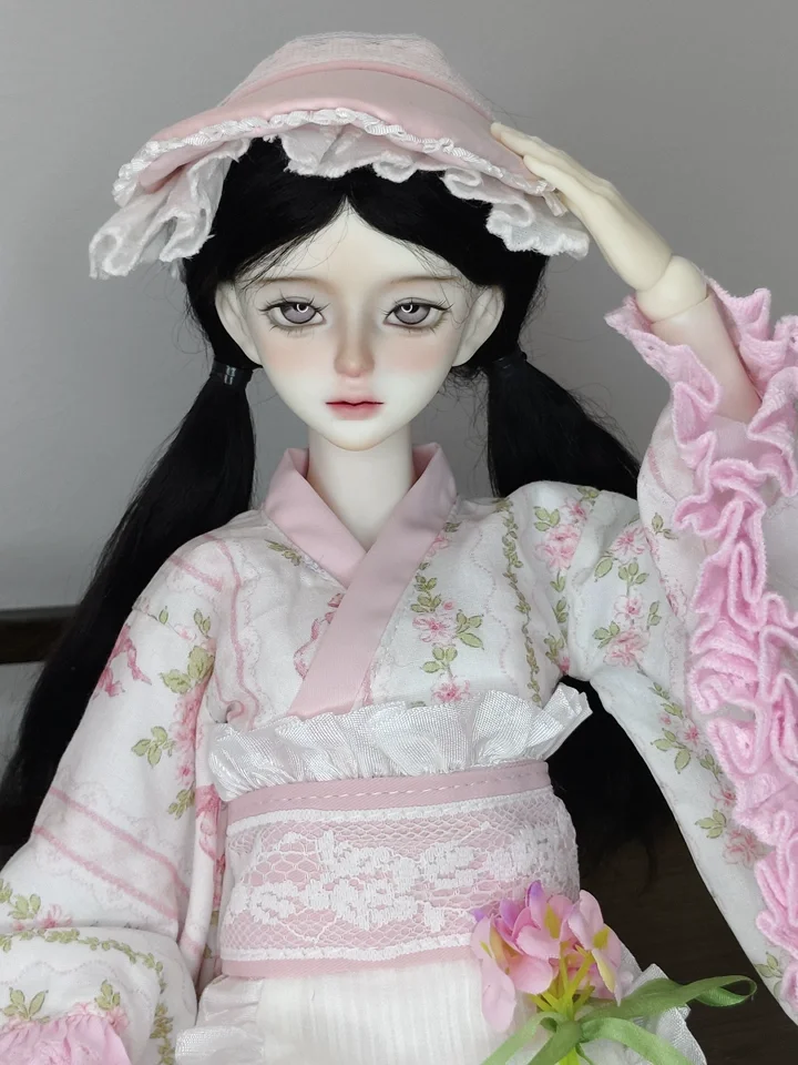 Design originale 40 cm scala 1/4 vestiti per bambole Bjd Kimono stile Lolita carino Moe Vintage Showa vestito per bambole Bjd a quattro punti
