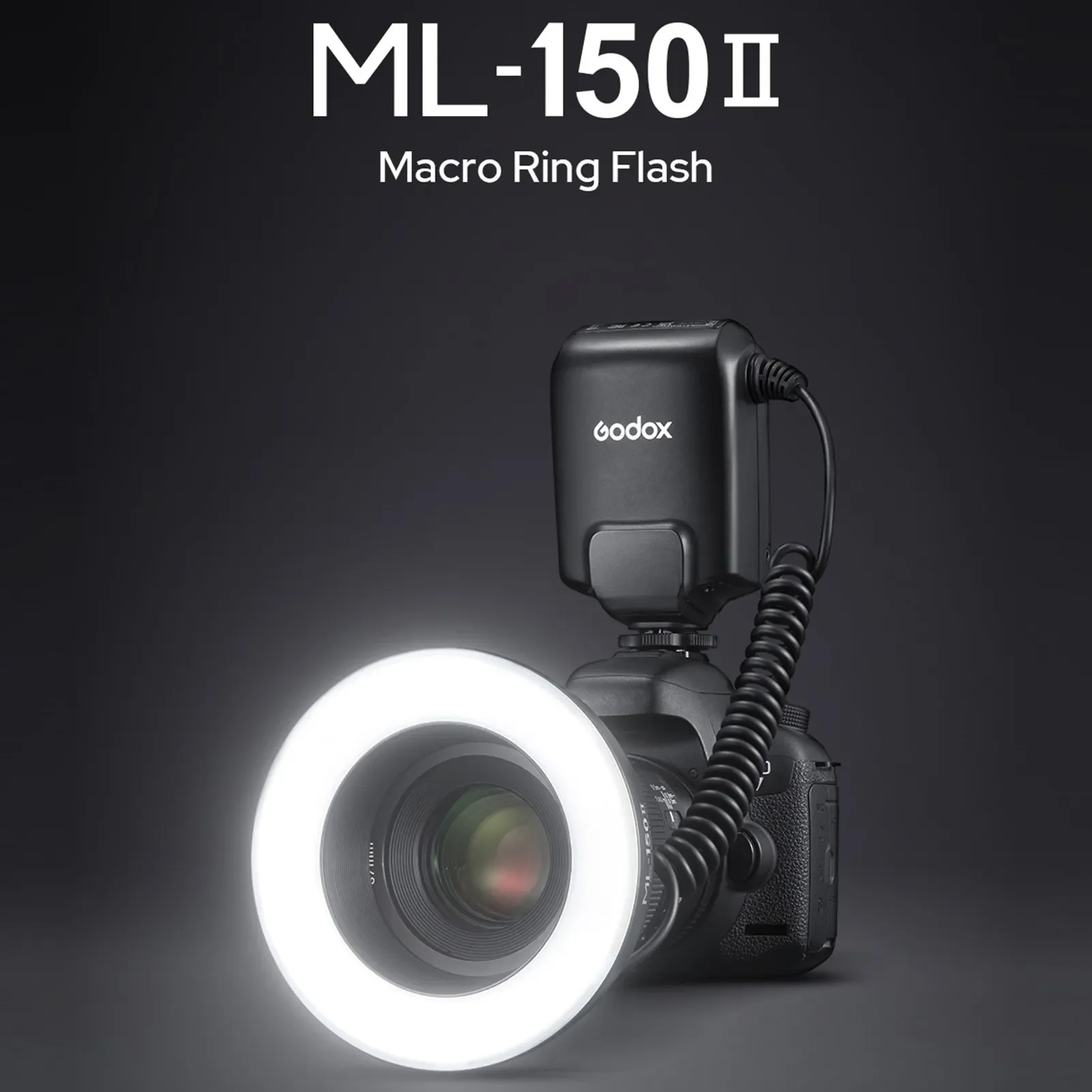 Godox ML150II ML-150II Macro LED Ring Flitser op Camera Ring Flitslicht voor Sony Canon Nikon Fuji Olympus Panasonic DSLR Camera