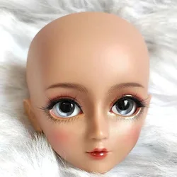 Handmade Makeup 1/3 60CM BJD Doll Head Cute Face With 3D Beautiful Eyes Fit For 1/3 BJD SD Doll Diy Toys For Girl Gift