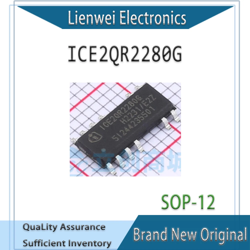 

100% New Original ICE2QR2280G ICE2QR2280GXUMA1 ICE2QR2280 IC Chipset SOP-12