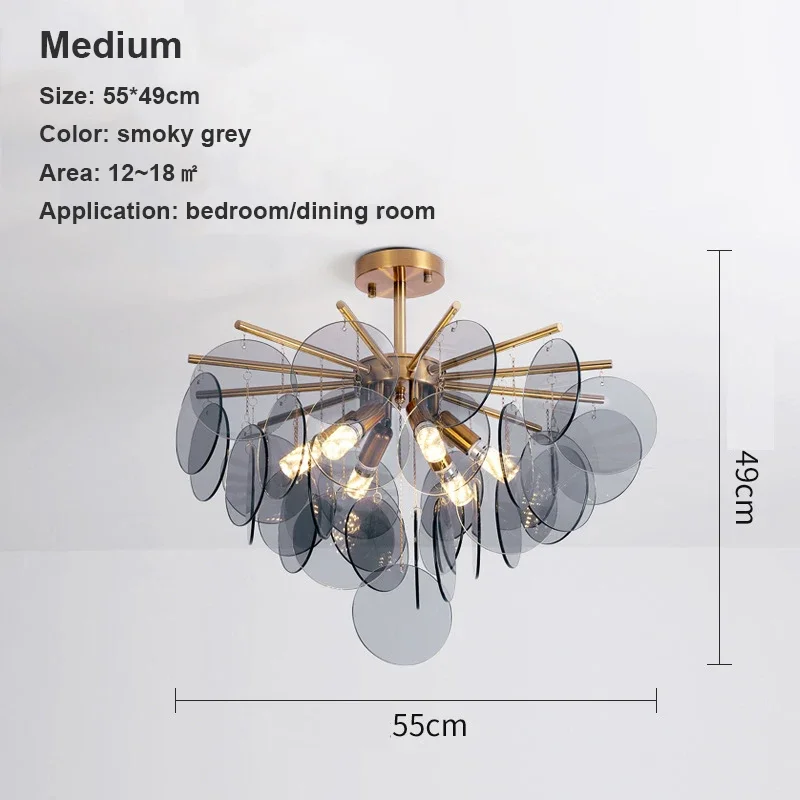 SANDYHA Moderne luxe hanglampen Metaalkunst Glazen kroonluchter Plafondarmatuur voor woonkamer Keuken Villa Home Decor Elegant