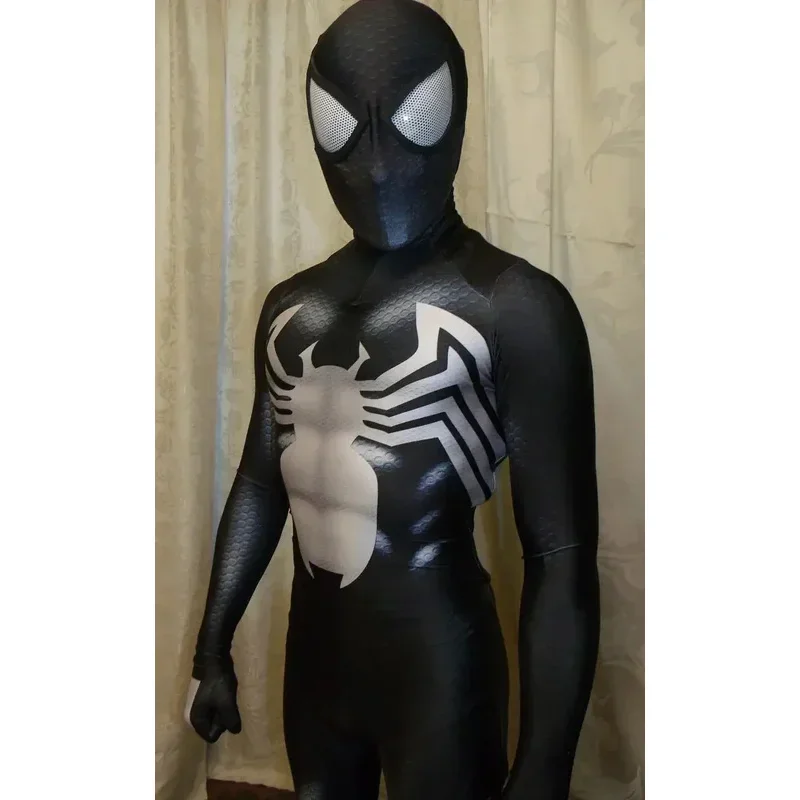 Adults Kids Black Costume Venom Symbiote 2 Spiderman Cosplay SuperHero Cosplay Zentai Men Boys Bodysuit Party JumpSuit