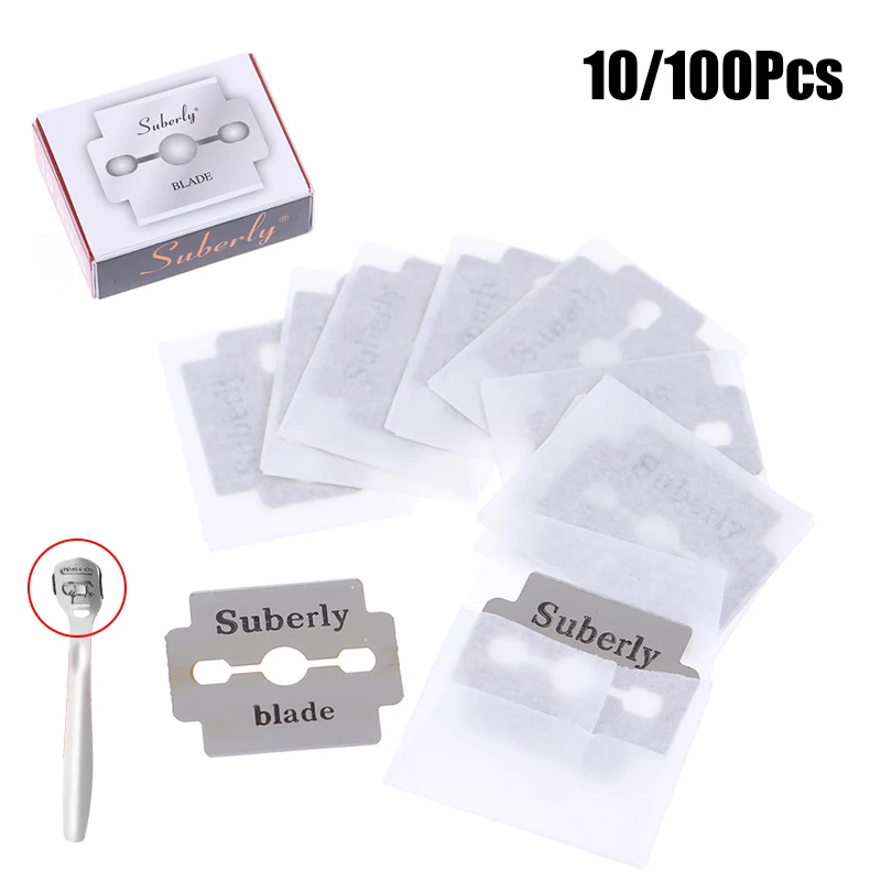 100/10pcs replacement blade for Dead Skin remover corn remover Nail Art Tool perfect Pedicure Blades foot care Accessories Tool